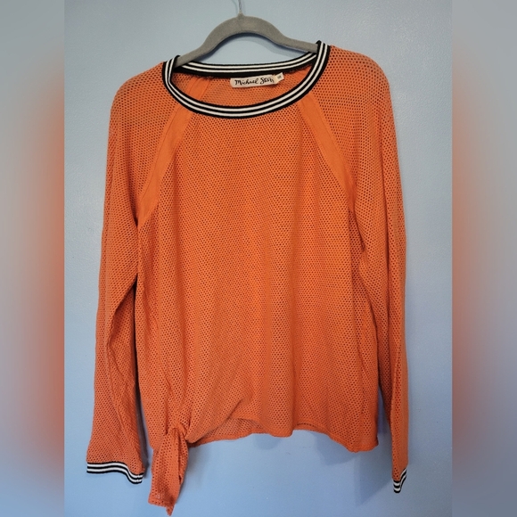 Tops - Michael Stars Womens Mesh Cotton / Lycra Top Orange OS
